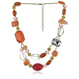 Leslie Danzis 18 Coral Two Strand Chunky Stone