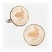 Hand Painted British Farthing Coin Cufflinks