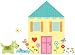 RoomMates RMK1438SLM Build A House Peel & Stick Wall Decal MegaPack