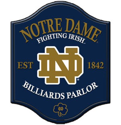 University Of Notre Dame Billiards Sign