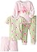 Gerber Baby Girls' Four-Piece Strawberry Pajama Set