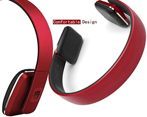 Bluetooth headset, Arkey V8 Wireless Over Ear Bluetooth Headphones Headsets Earphones Earbuds with Mic for iPhone Samsung and more Smartphones PC Laptops(Red)