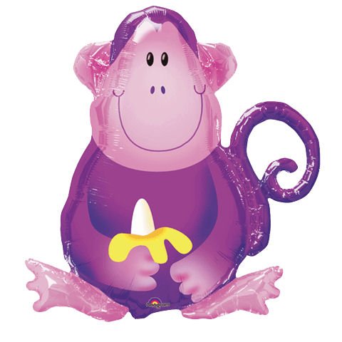 Jungle Safari Birthday Party Monkey Mylar Balloon Jumbo
