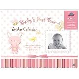 Baby's First Year Calendar Undated Wall Calendar with Stickers Size 12