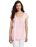 HUE Women's Short Sleeve Tee With smocking