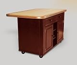 Sunset Trading CY-KI-TT-02-NLO-SET - Kitchen Tile Top Island (Nutmeg & Light Oak)