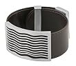 Aqua Pu Leather Bracelet - Stainless Steel - 9.5'' Length