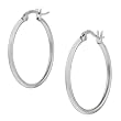 Stainless Steel Round Hoop Earrings