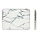 TOP CASE - White Marble Pattern Zipper Sleeve Bag Case Compatible with All Laptop 11