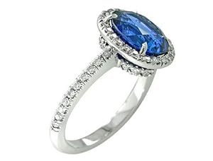3.57 ct Sapphire & Diamond Cocktail Ring Platinum