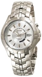 Seiko Men's SKA401 Kinetic Silver-Tone Watch