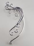 A Curliques Delight on This Ear Wrap, Sterling Silver Why Be Ordinary? It Fits the Left Ear Only