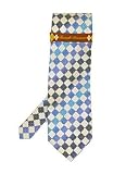 Phat Farm - Phat Farm Blue and Silver Ornate Grid Tie