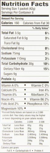 Wholesome Goodness Instant Hot Cereal, Maple Brown Sugar with Pecan Multi Grain, 8 Count (Pack of 12)