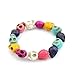 SODIAL(TM) Howlite Turquoise Skull Beads Buddhist Prayer Bracelet Mala