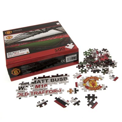 See Manchester United F.C. Jigsaw Puzzle + Badge & Keyring Set