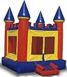 Huge 18' Inflatable Castle Bounce House With Activity Slide - Primary Colors