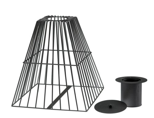 Deco-Plant 904023 Gartenfeuer-Pyramide Luxor klein 18 x 18 cm, H 24 cm schwarz
