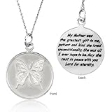 Loss of Mother Memorial Necklace, Sterling Silver