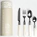 Kitchen & Housewares : Vintage style 16 peice Cutlery Set, Ivory