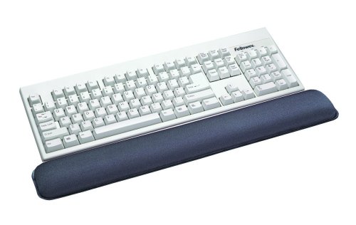 Fellowes 91737 Gel Wrist Rest - Graphite/Platinum