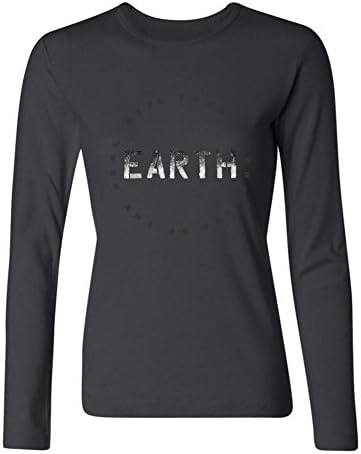 MixicQT Women's Neil Young Promise of the Real Earth Long Sleeve T-shirts