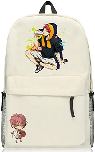 Cc Anime Kuroko No Basuke Kagami Akashi Seijuro Schoolbag Canvas Beige Shoulders Backpack for Teens (G)