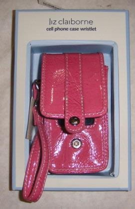 Liz Claiborne-Cell Phone Case Wristlet-Pink