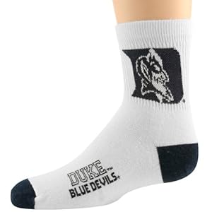 Duke Blue Devils White Youth 901 (7-9) Tall Team Logo Socks