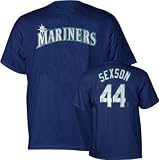 Richie Sexson Majestic Name and Number Navy Seattle Mariners T-Shirt