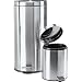 Kitchen & Housewares : 30 liter stainless steel step on trash can with BONUS 5 liter trash can stainless