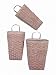 6 DISTRESSED BROWN PINK WASHED HANGING WALL BASKETS