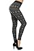 WHITE APPAREL Seamless Graphic Jacquard Leggings Plush Lining-Snow