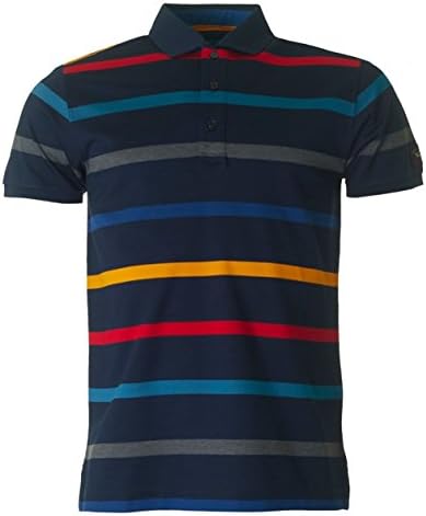 Paul And Shark Multi Coloured Striped Polo NAVY Large