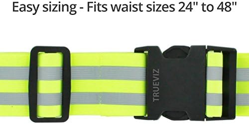 TRUEVIZ, Reflective Safety Belt + 2 Reflective Armbands, High Visibility Running Jogging Cycling Elastic Belt