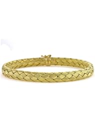 CleverEves 18Kt Yellow Gold Braided 6.5mm Bracelet