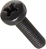Steel Pan Head Machine Screw, Black Oxide Finish, Meets DIN 7985, #2 Phillips Drive, M4-0.7 Thread Size, 16 mm Length, Fully Threaded, Import (Pack of 100)