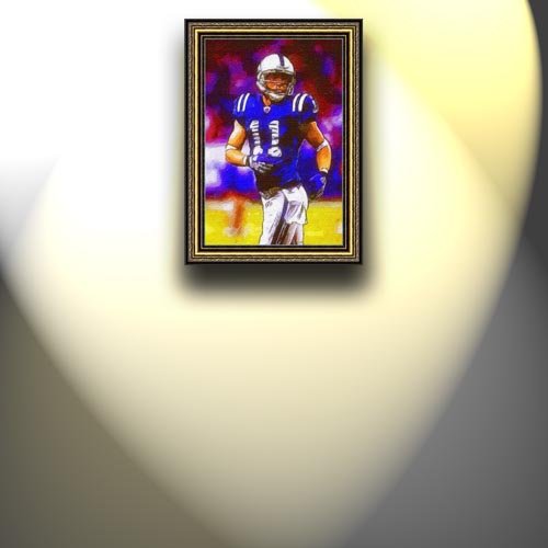 Completely Handpainted American Football Sport Painting, Custom Order FL136, Oil on Canvas, with Option to Paint Jerry, Brett & Co. from Any Other Favorite Photograph or Picture, Unframed, Size 23'' x 35