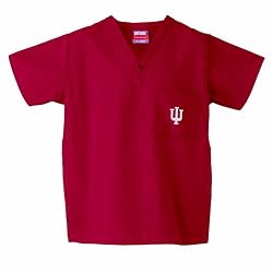 Indiana Hoosiers NCAA Classic Scrub 1 Pocket Top (Crimson)