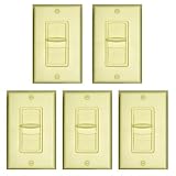 5 New Ivory Wall Mount Impedance Matching Speaker Slide Volume Control Switches 5TSVCS(I)