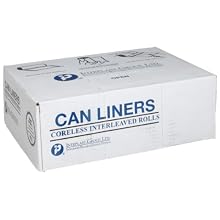 Inteplast Group HDPE Waste Can Liner, Star Seal