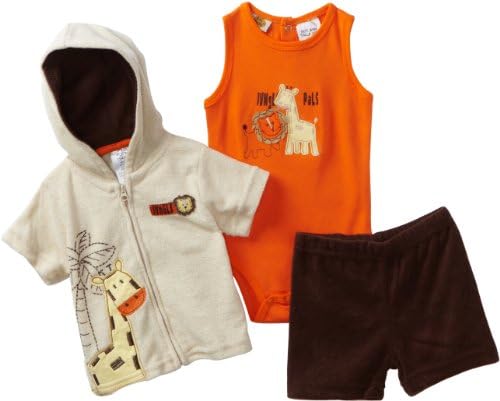 Baby Grand Baby-Boys Newborn Hooded Set, Beige, 0-3 Months
