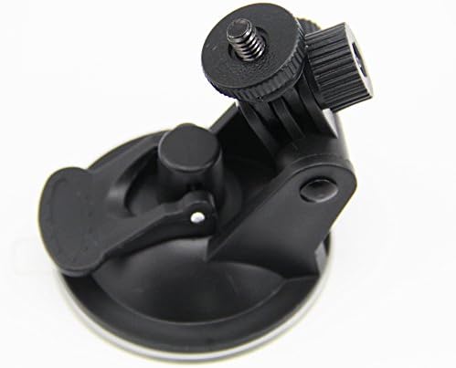 WiserElecton Dash Windshield Vacuum Suction Cup Car Mount With Long Screw &AdapterFor Gopro Hero4 Gopro Hero 3+ Hero 3 Hero 2 Hero 1 - 7cm Diameter Base - Black