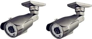 HQ-Cam® 2 x Security Surveillance Liscense Plate Camera - Sony Effio 700TV Color Lines High Resolution 5mm~50mm VF Lens Day Night CCTV Home Video Security Camera Outdoor Weatherproof and Vandalproof