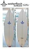 ＷATER ＦLASH ウォーターフラッシュサーフボード5'11"ショートボード/トライフィン（ブルーマーク・スカッシュテール）