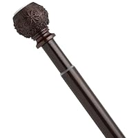 Carnation Home Fashions Sheffield Shower Curtain Tension Rod with Decorative Finials, Oil Rubbed Bronze