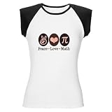 Peace Love Math Pi Women's Cap Sleeve T-Shirt