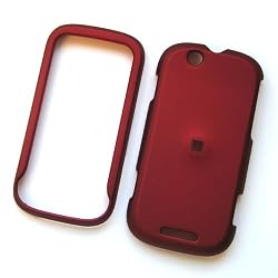 Motorola CLIQ MB200 T-Mobile Rubberized Snap On Protector Hard Case Red