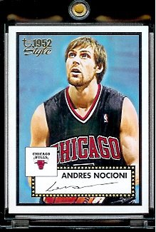 2005 06 Topps Style '52 Andres Nocioni Chicago Bulls Basketball Card #40 - Mint Condition - In Protective Display Case !!
