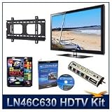 Samsung LN46C630 46" LCD HDTV 1080p, LAN-Ready Ethernet Connection, AV Home Theater Power Protection (10 outlet, 6900 Joules protection), Mount for Flat Panel TV, Calibration DVD (Brings out HDTV's Full Potential), Performance Hook-Up & Maintenance Kit